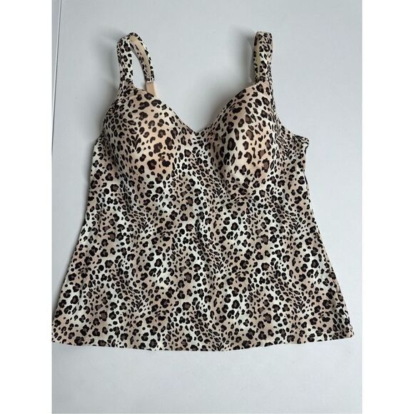 Modern Movement Tankini Swim Top Size M Léopard Print EUC - Picture 1 of 10